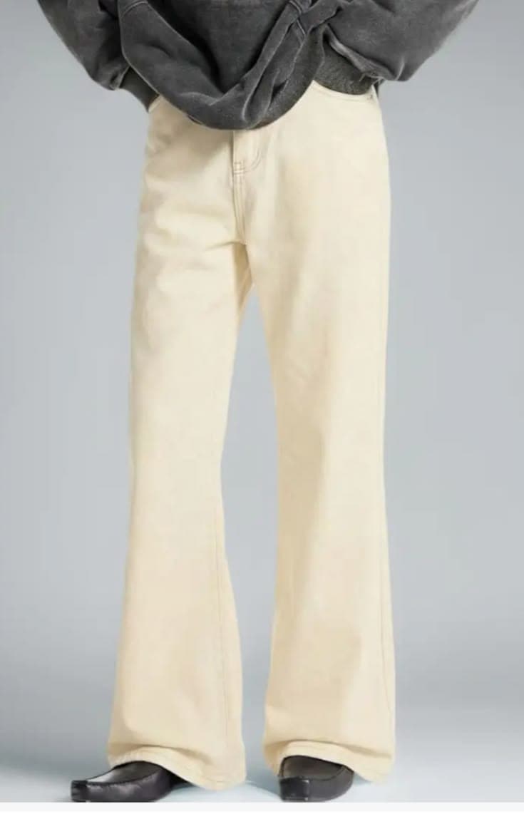 white boot cut formal pant with premium quality